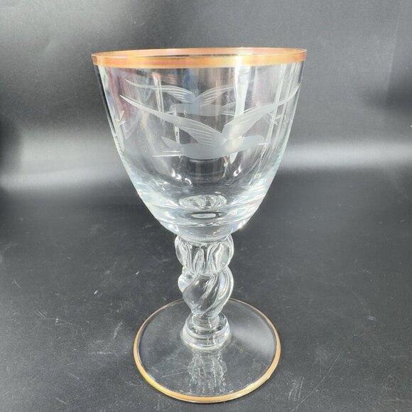 Lyngby Glassworks Lyngby Seagull Porter Glass Etched Birds Cups Set 2 Glasses - Picture 16 of 16